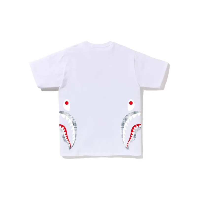 A BATHING APE Abc Dot Reflective Side Shark Tee-3