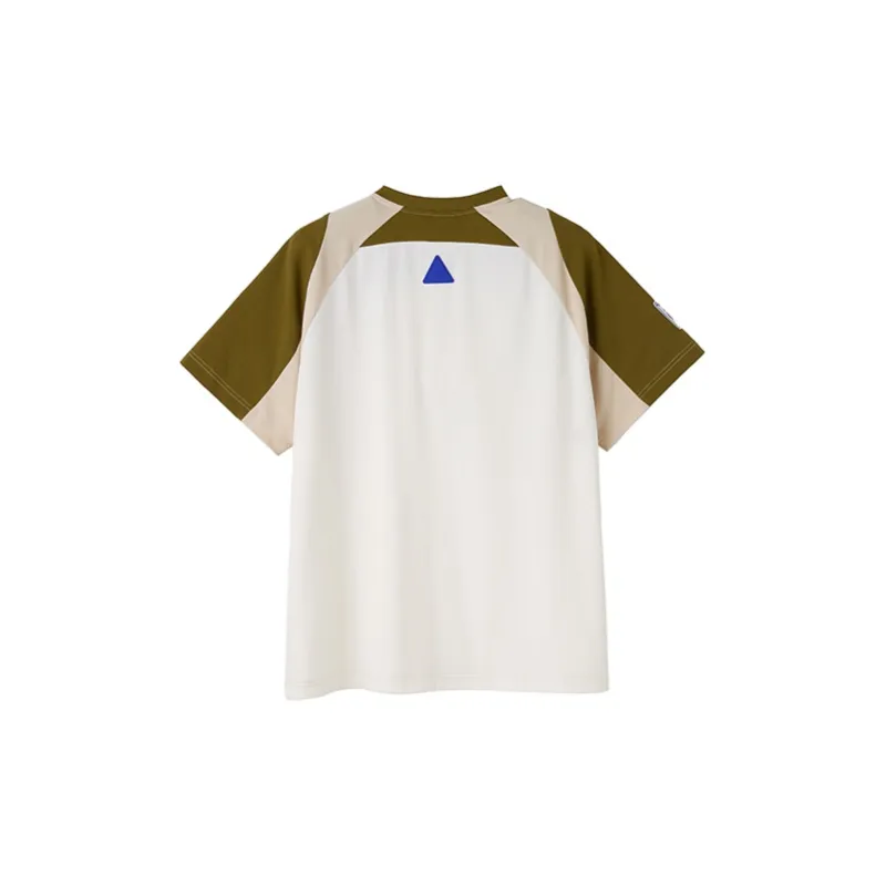 ROARINGWILD ARCH T Shirt Unisex Ecru Dark Blue-1