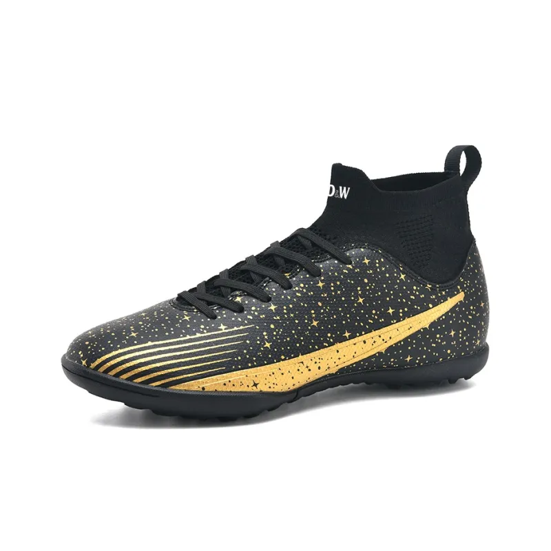 D&W TF Rubber Broken Studs Cushioned Slip Resistant Abrasion Resistant Soccer Shoes Unisex-0
