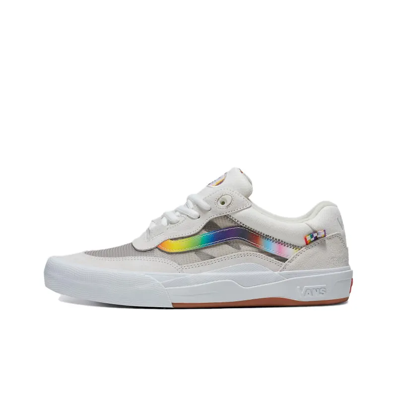 Vans Wayvee Slip Resistant Cushioning Support Low Top Skateboard Shoes Unisex White Gray-0
