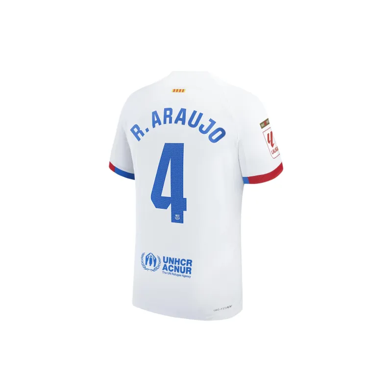 Nike Ronald Araujo Barcelona 2023/24 Match Away T-Shirt Men's White-1