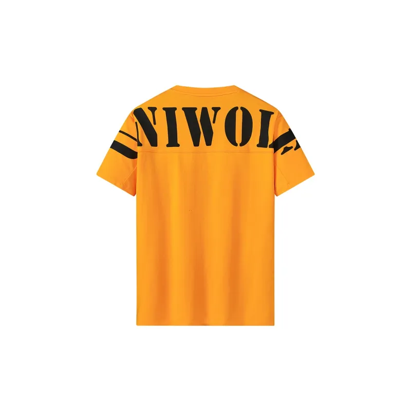 UNIWOLF Drop Shoulder Sleeve T Shirt Unisex Black-5