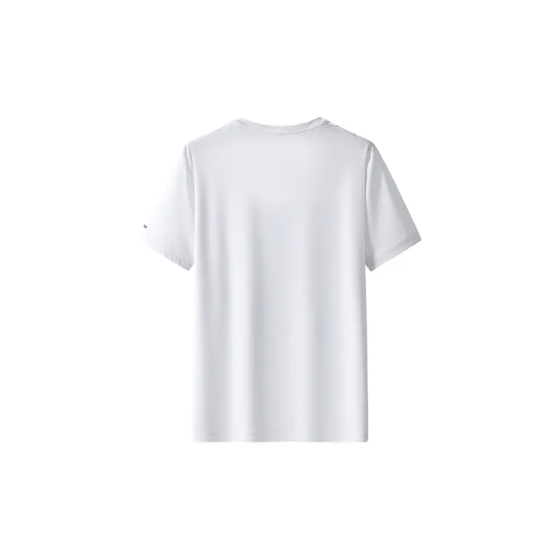 BAGE Versatile Solid Color Ice Silk Short Sleeved T Shirts Unisex-1