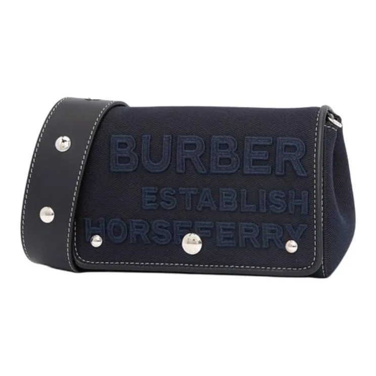 Burberry Horseferry Cotton Messenger Bag, Crossbody Bag, Shoulder Bag Men's Marine Blue-2