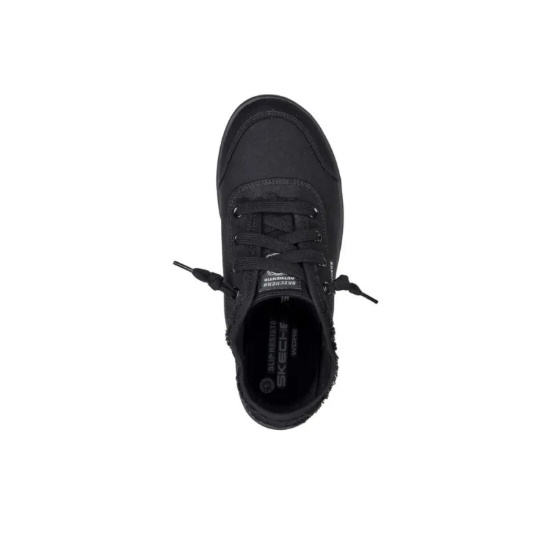 Skechers Work B Cute SR Slip-Resistant Cushioning Mid-Top Canvas Shoes Women's Black-3