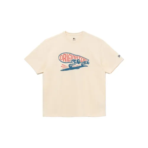 New Era T-Shirts Unisex Pearl White