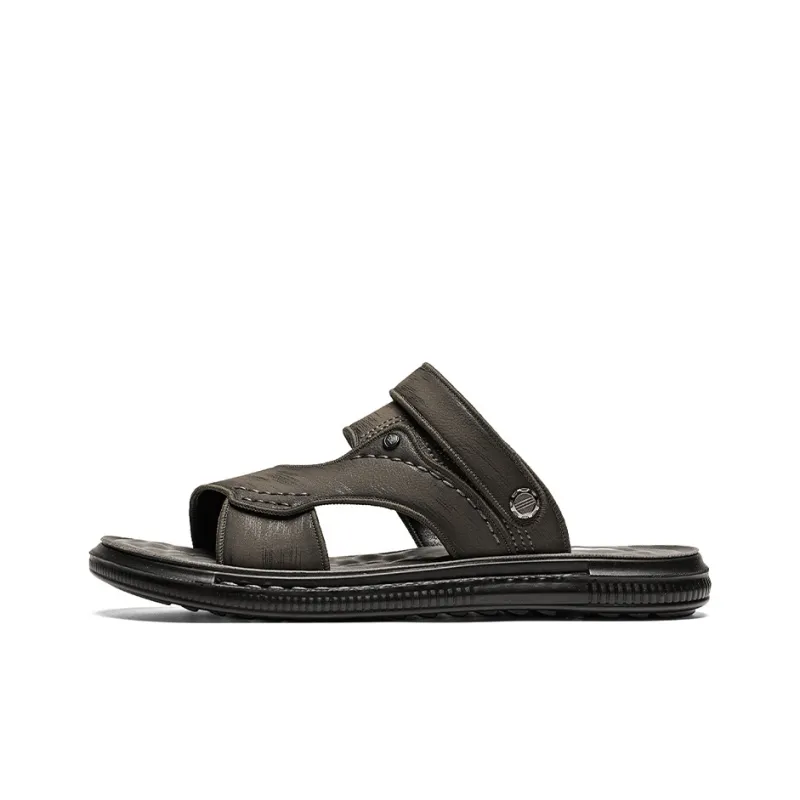 G.N.SHIJIA Beach Sandals Men Black/Brown-8