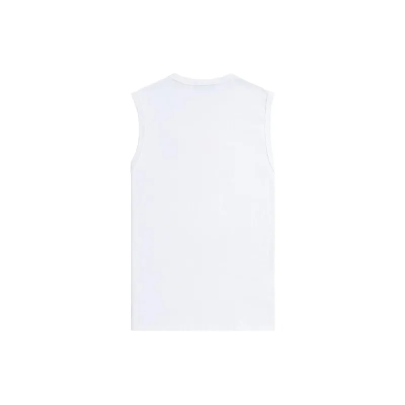 FRED PERRY Crew Neck Vest T-Shirt Men's White-1