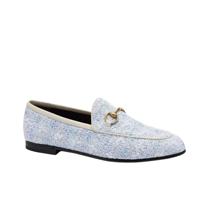 GUCCI Jordaan Flat Shoes Women's Sky Blue-1