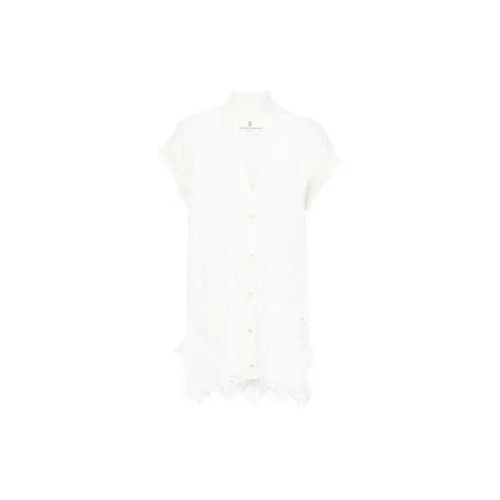 ERMANNO SCERVINO Broderie-anglaise Short-sleeve Cardigan