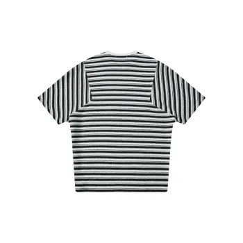 A.B.X Custom LOGO Knitted Rib Silhouette Crew Neck Pullover Short Sleeved T Shirts Men's