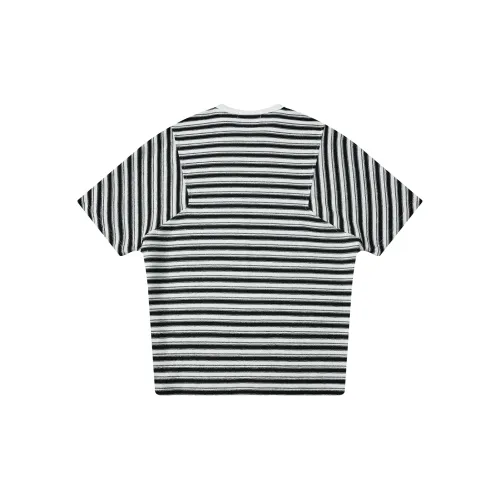 A.B.X Custom LOGO Knitted Rib Silhouette Crew Neck Pullover Short Sleeved T Shirts Men's