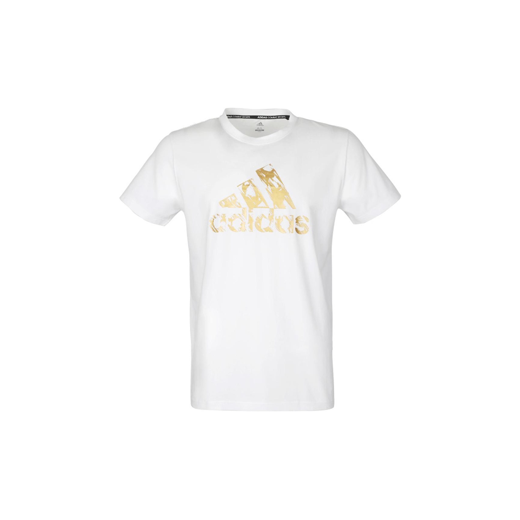 Adidas shirt weiß gold online