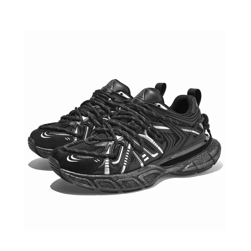 Masongarments Cage Series Abrasion Resistant, Breathable, Lightweight, Height Increasing Low Top Chunky Sneakers Unisex-17