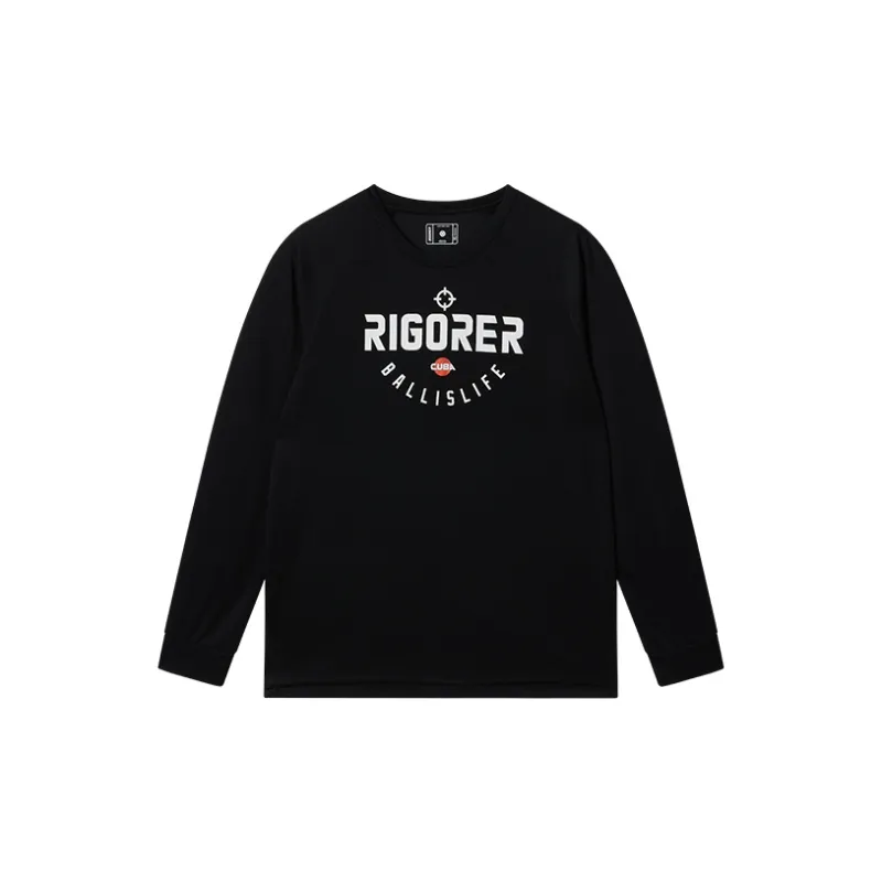 RIGORER Crew Neck Loose Fit Basketball Long Sleeved T Shirt Unisex-4