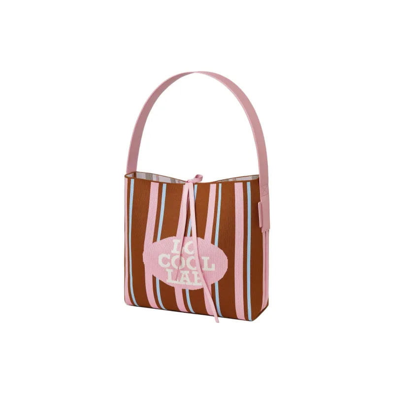 LOCOOLLAB Calfskin Tote Bag Shopping Bag Shoulder Bag Handbag Women's Pink-1