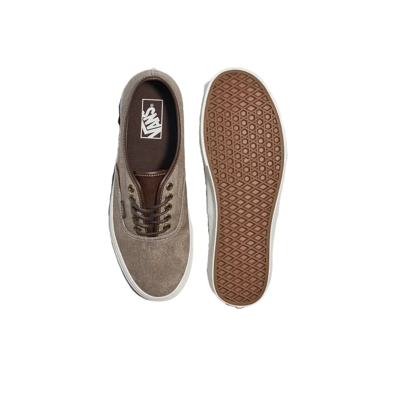 Vans Authentic Anti-Slip Wear-Resistant Low-Top Skateboard Shoes Unisex Coffee-4