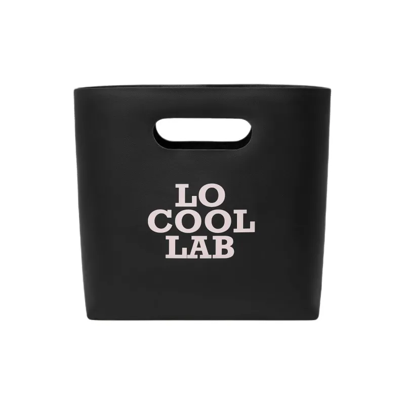 LOCOOLLAB Calfskin Shoulder Bag Women's Black-2