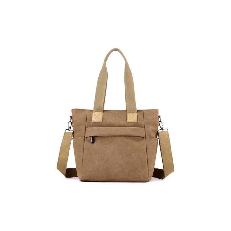 DOSRFINI Canvas Bag, Shoulder Bag, Crossbody Bag, Handbag Women's Khaki/Gray/Black/Army Green/Purple Brown/Coffee-14