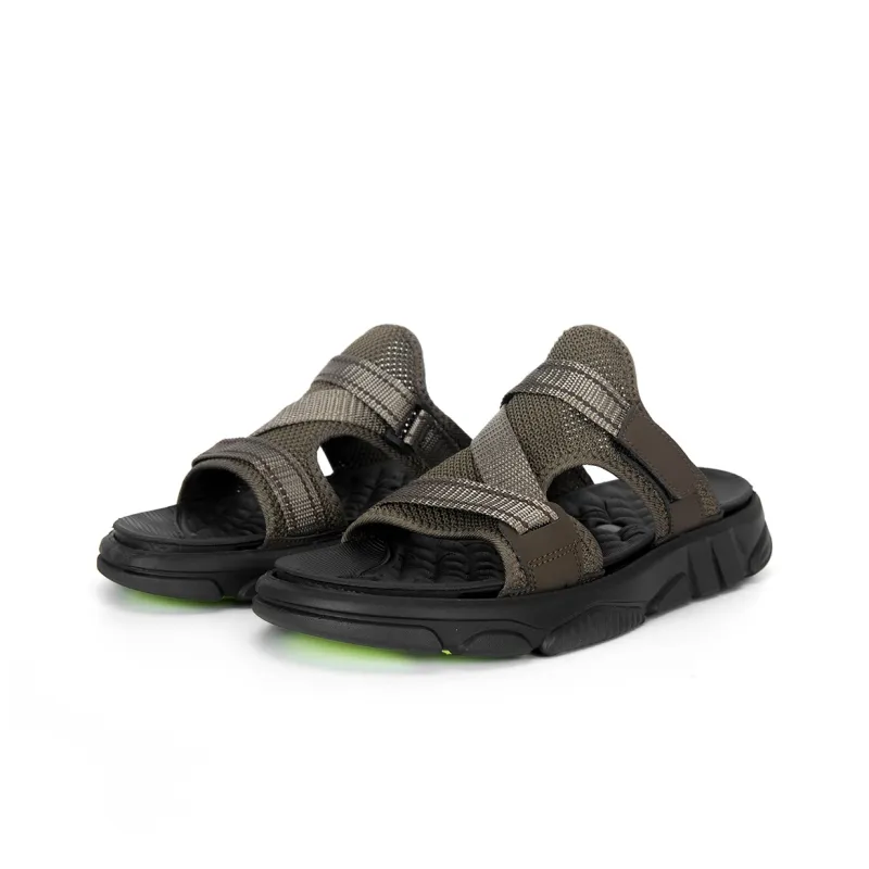 Banas Foam Sole Leather Patchwork Slip-Resistant Slide Slippers Men's-13
