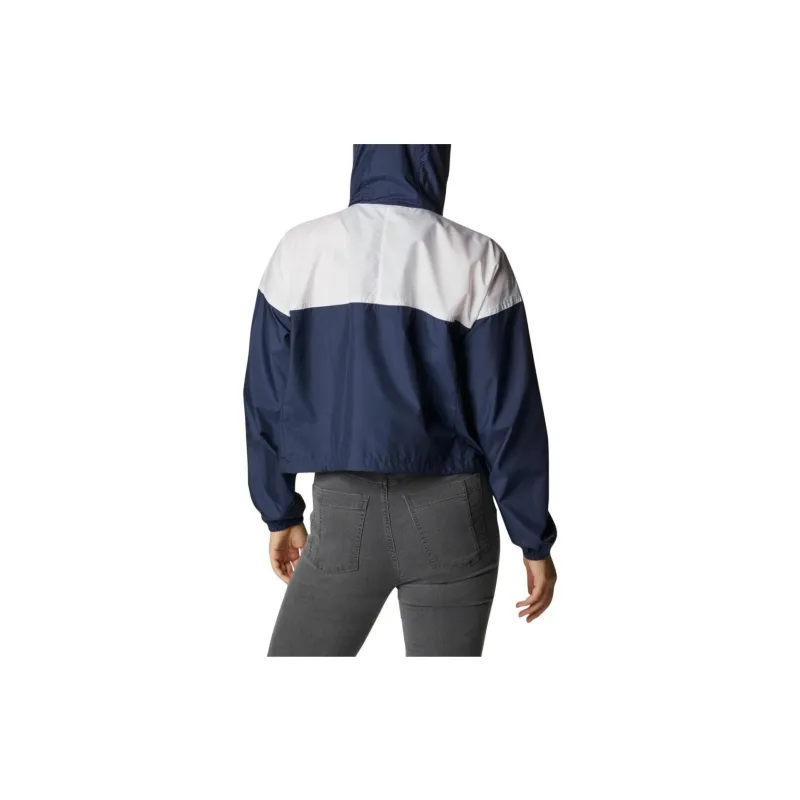 Columbia Windbreaker Jacket Women's Navy Blue Gray-1