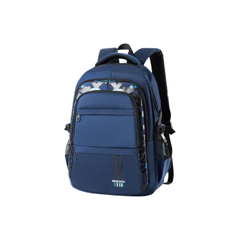 PULUWIRR Oxford Backpack Regular Unisex Black/Obsidian Blue-4