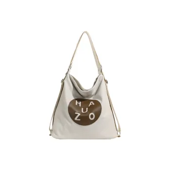 DALO Canvas Bag Crossbody Double Shoulder Bag Regular Women's Ecru/Khaki/Black