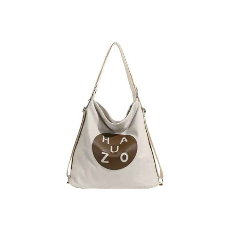 DALO Canvas Bag Crossbody Double Shoulder Bag Regular Women's Ecru/Khaki/Black-0