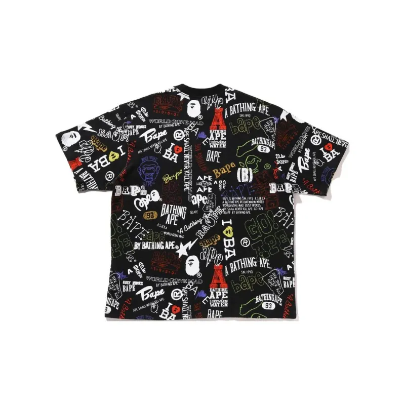 A BATHING APE Hand Draw Pattern Relaxed Fit Tee T Shirt Men's-1