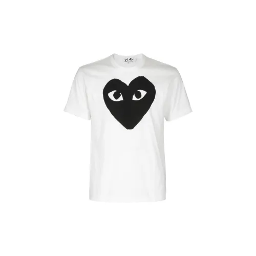 CDG Play T-Shirts Unisex White