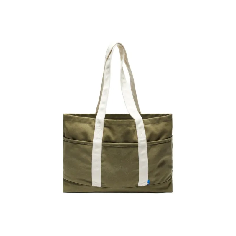UNDEFEATED Cotton Tote Bag Shopping Bag Handbag Shoulder Bag Regular Unisex Olive Green/Ecru-1