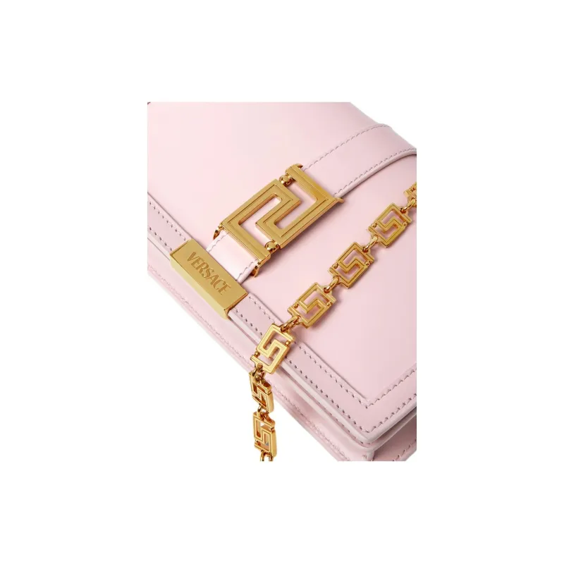 FANSIZHE Greca Goddess Cow Leather Clutch Small Size Women's Pink-3