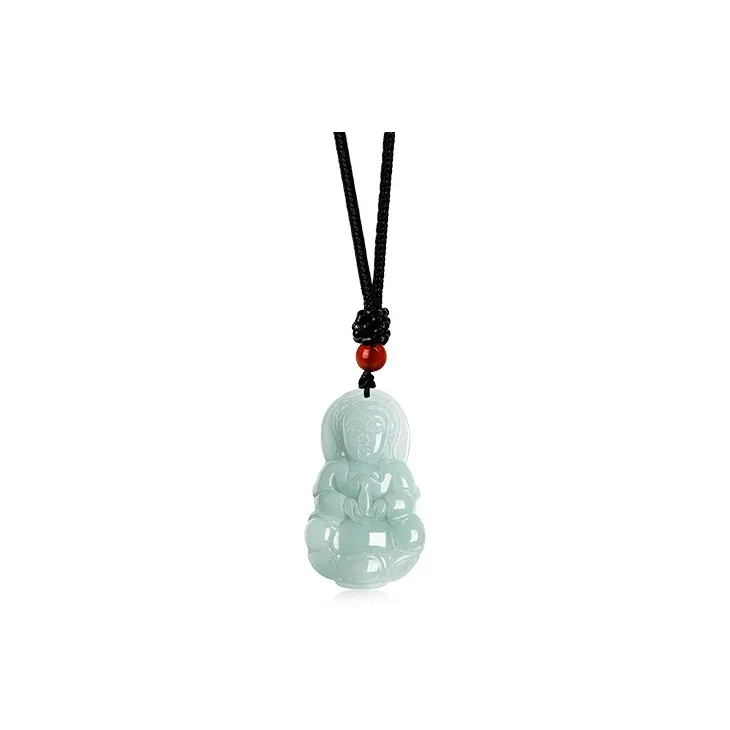 MOONS FAME Bean Type Jadeite Necklaces Unisex-2