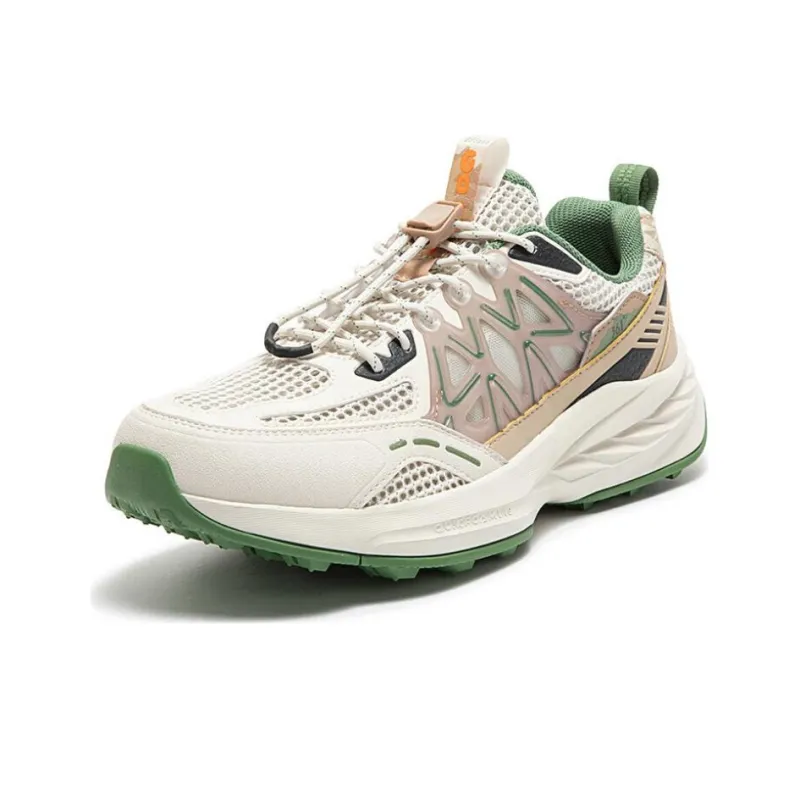 361° Hydrogen Wild Wear Resistant Low Top Outdoor Shoes Men's Beige Green-1