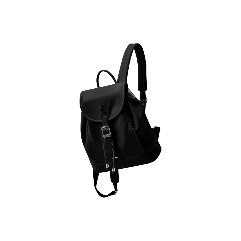 NANACREW Fabric Bucket Bag Backpack Regular Women's Black/Ecru/Burgundy-0
