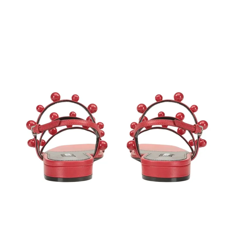 SERGIO ROSSI Sr Chupetas Strap Sandals Women's Red-4