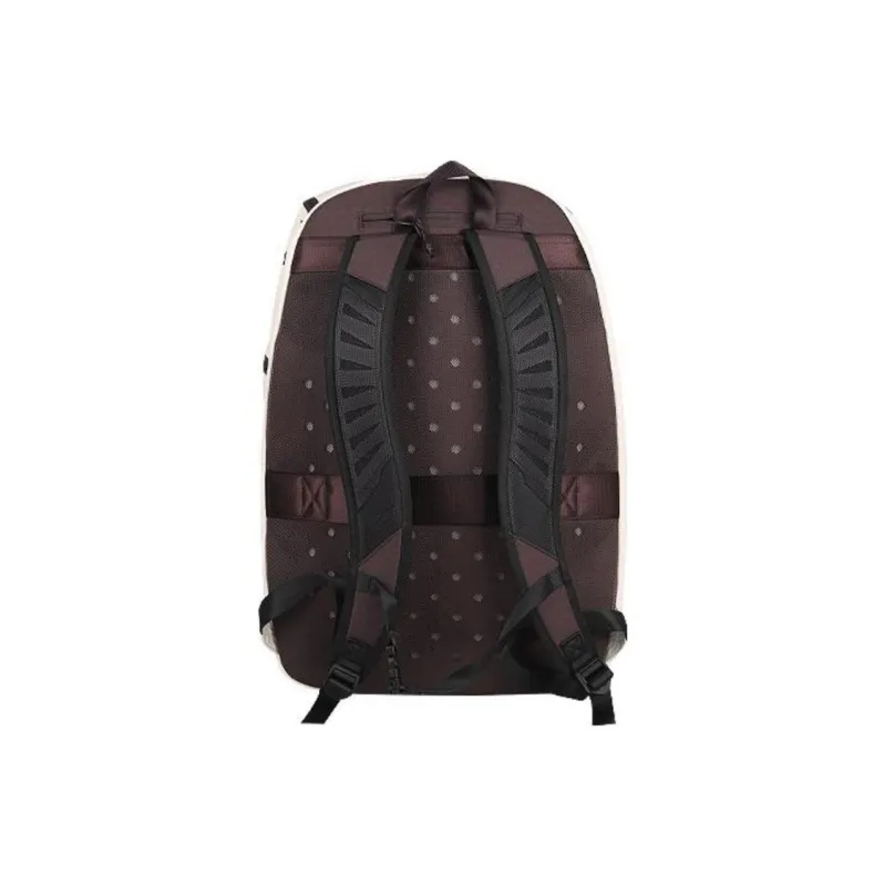 LiNing CBA Collection Grain Cow Leather Backpack Regular Unisex White-1