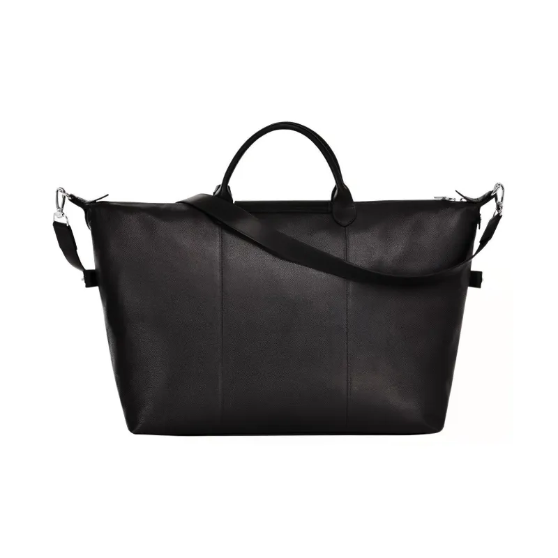 LONGCHAMP Le Foulonné Cow Leather Travel Bag Unisex Black-2