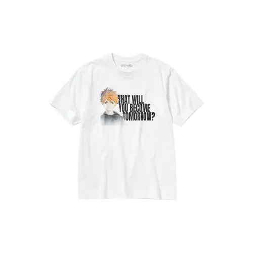 UNIQLO Volleyball Junior Co-branded Model T-Shirts Unisex White