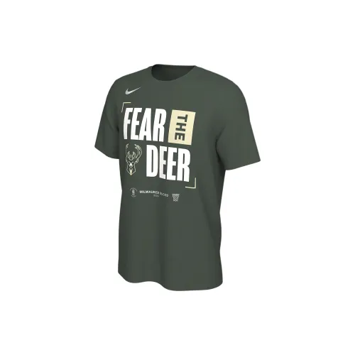 Nike T-Shirts Men Olive Green