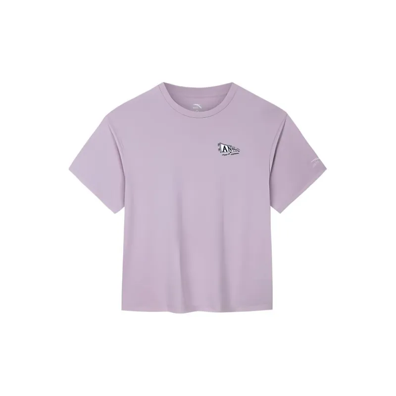 Anta T-Shirt Women's Gray Wisteria Purple-1