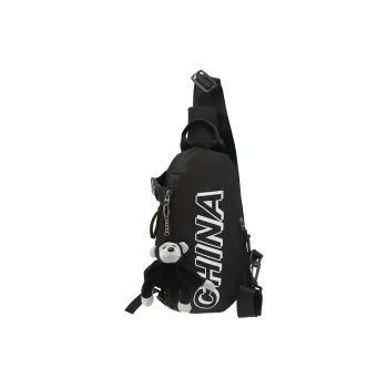 Travel Nylon Sling Bag Regular Unisex Black/White/Orange/Green