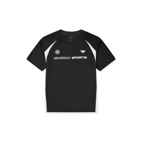 QIAODAN T-Shirts Unisex Black/Jordan White