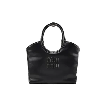 MIU MIU Leather Shoulder Bag Crossbody Bag Handbag Regular Women's Black