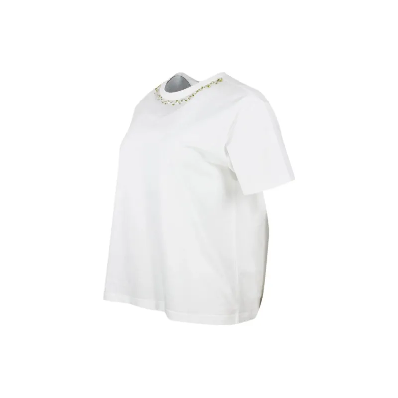 Fabiana Filippi Bead Embellished Jersey T Shirt-2