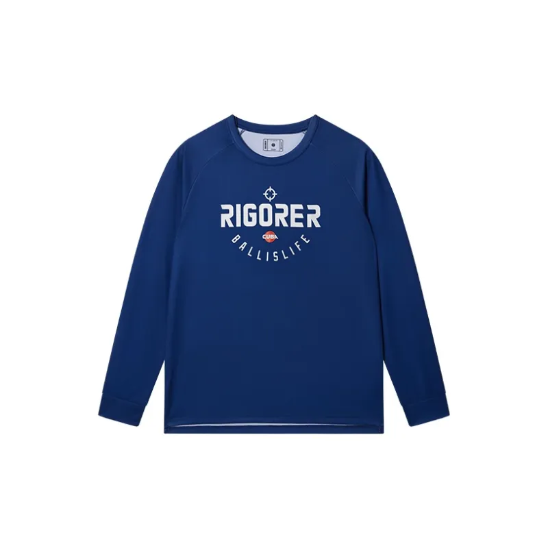 RIGORER Crew Neck Loose Fit Basketball Long Sleeved T Shirt Unisex-7