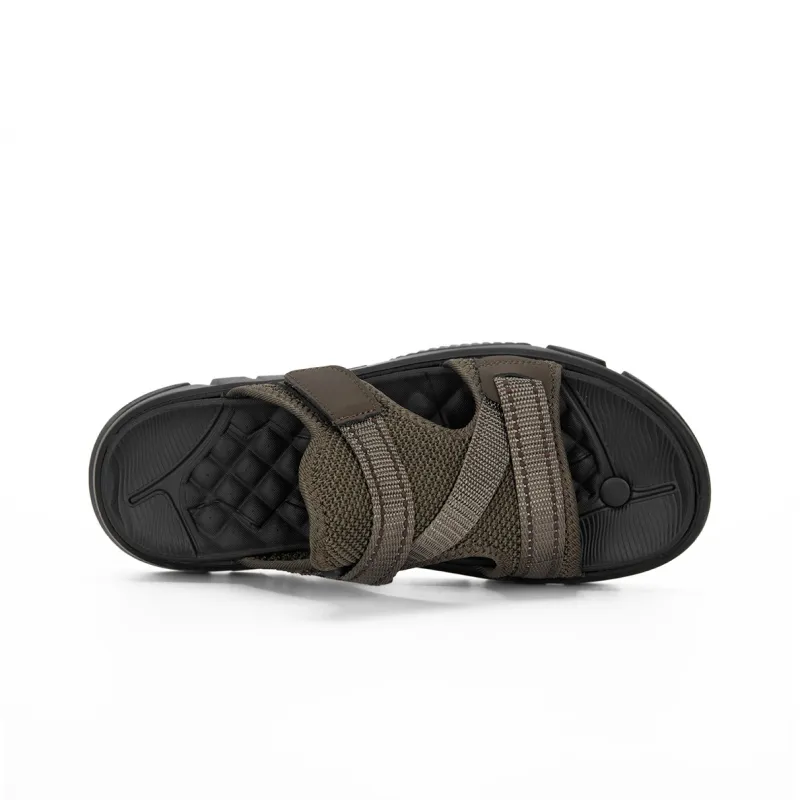 Banas Foam Sole Leather Patchwork Slip-Resistant Slide Slippers Men's-12