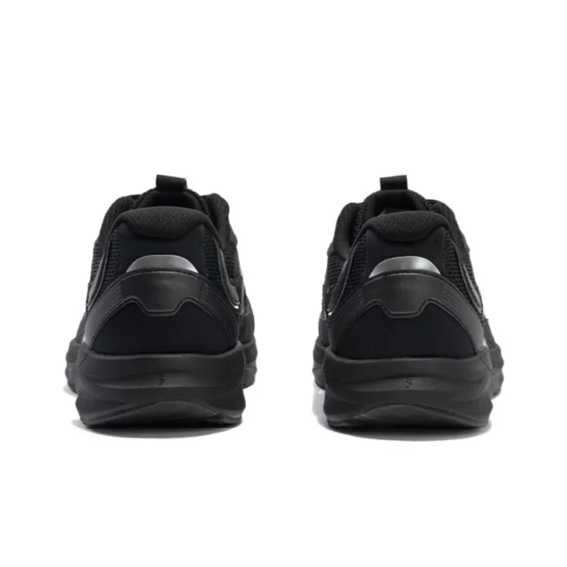 361° Wear Resistant Low Top Running Shoes Men's Black Silver-3