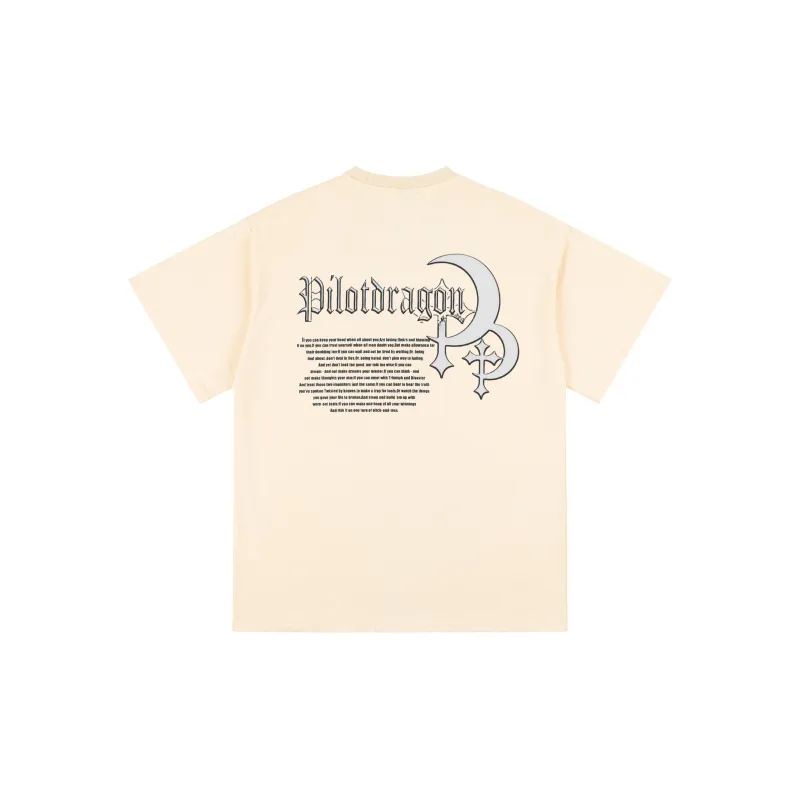 PILOTDRAGON Loose Fit Casual Short Sleeved T Shirts Unisex-8