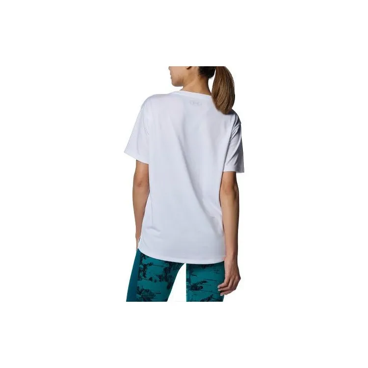 Under Armour Drop Shoulder Sleeve T Shirt Women's White-1